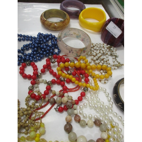 25 - RETRO BEADS AND BANGLES MIXED COLOURS