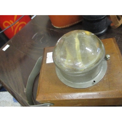 60 - EARLY  EVERYREADY LAMP, BRITISH 'TEC' MADE  (glass chipped)