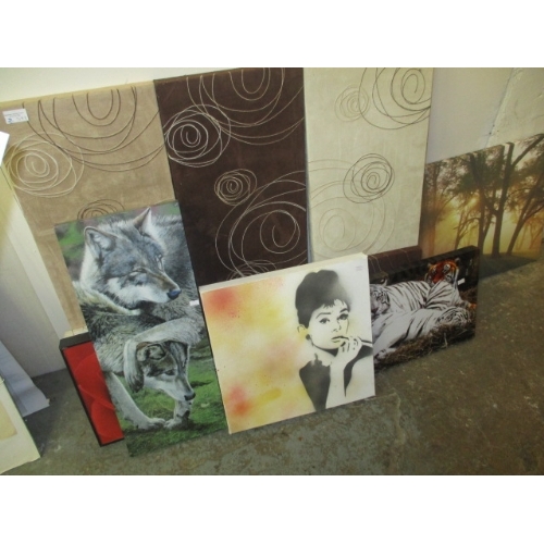 57B - QUANTITY OF MIXED MODERN CANVAS PRINTS