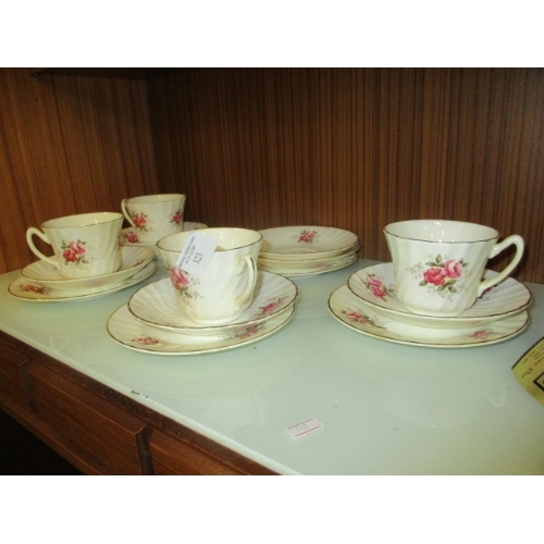 143 - FINE BONE CHINA PART TEA SET ROYAL STAFFORDSHIRE 