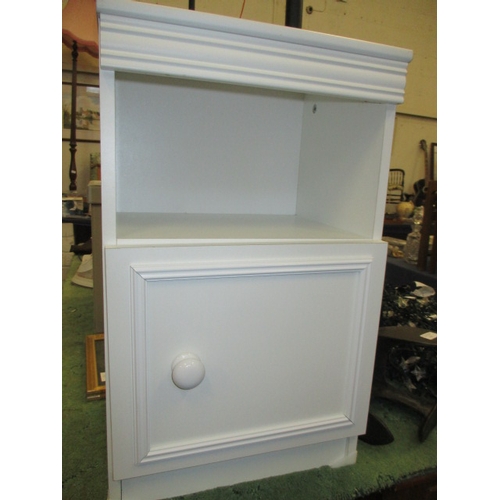 174 - WHITE BEDSIDE CUPBOARD