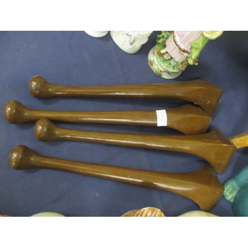 108 - A SET OF 4 CABRIOLE LEGS APPROX 18