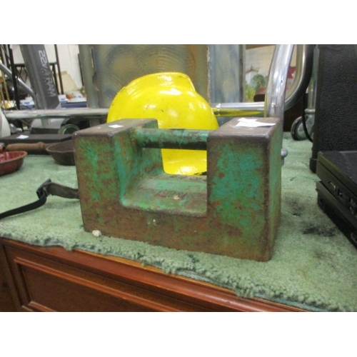 183 - HEAVY 20 KG GREEN METAL WEIGHT