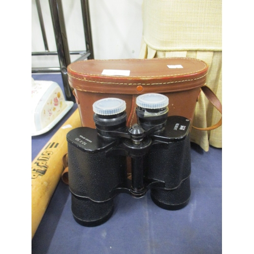 86A - REGENT BINOCULARS 10 X 50 COATED OPTICS IN BROWN CASE