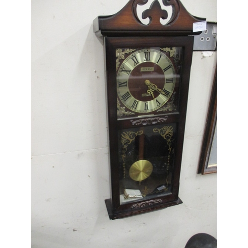 144 - PRESIDENT QUARTZ REPRODUCTION PENDULUM WALL CLOCK