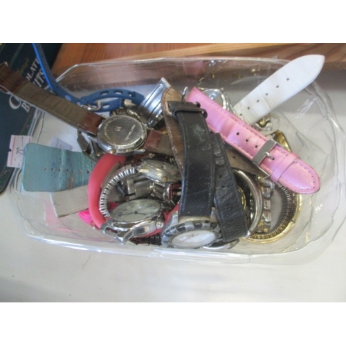 38 - TUB OF MIXED WATCHES