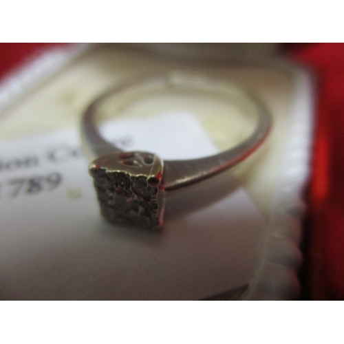 10 - STUNNING WHITE GOLD DIAMOND RING FULLY HALLMARKED