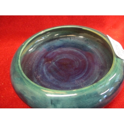 14 - MOONLIT BLUE MOORCROFT BOWL SIGNED ON BASE, SMALL CHIP ON RIM AND BASE