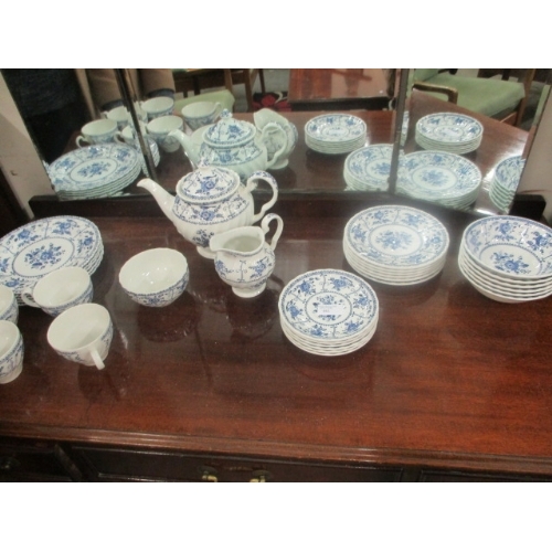 67 - BLUE AND WHITE WADE PART DINNER SERVICE