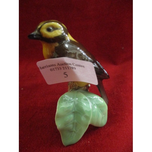 5 - YELLOW TIT BIRD ORNAMENT