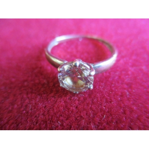 26 - 9CT WHITE GOLD SOLITAIRE RING