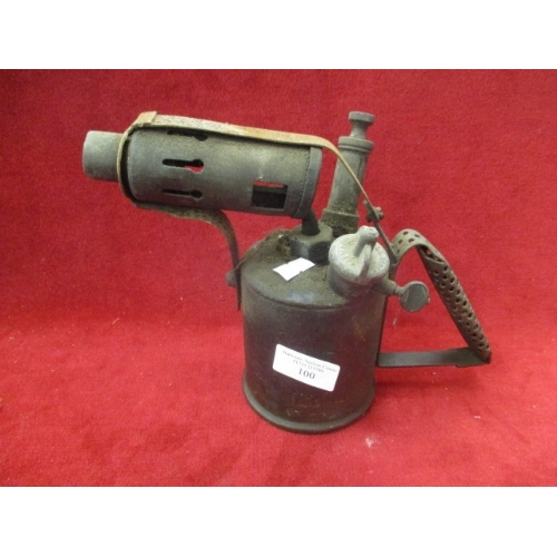 100 - VINTAGE METAL BLOW TORCH