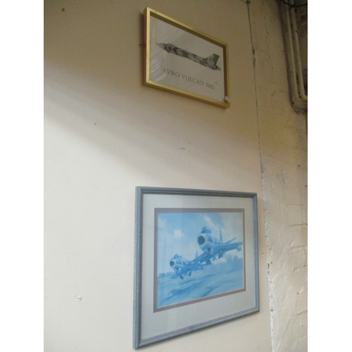 59A - 6 MILITARY AVIATION PRINTS, FRAMED AND GLAZED