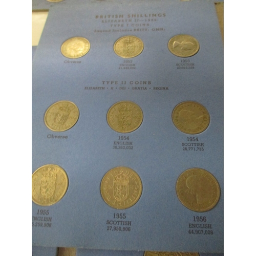 56E - BRITISH SHILLING COLLECTION X 2,  BRITISH FLORIN COLLECTION AND BRITISH CROWN COLLECTION 1941 TO DAT... 