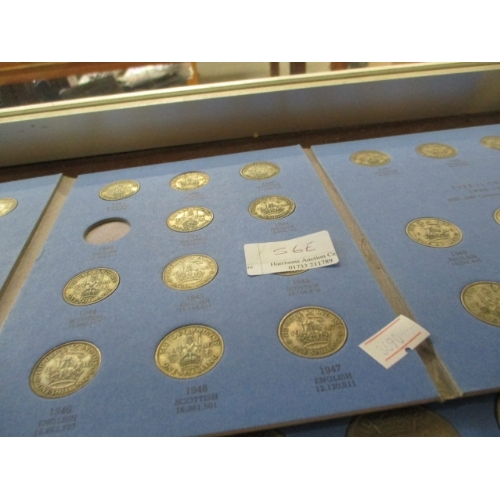 56E - BRITISH SHILLING COLLECTION X 2,  BRITISH FLORIN COLLECTION AND BRITISH CROWN COLLECTION 1941 TO DAT... 