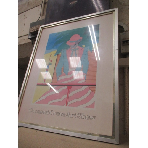 479 - A FRAMED AND GLAZED POSTER OF COCONUT GROVE ART SHOW