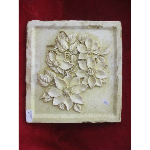 65 - DECORATIVE FLORAL RESIN WALL PLAQUE