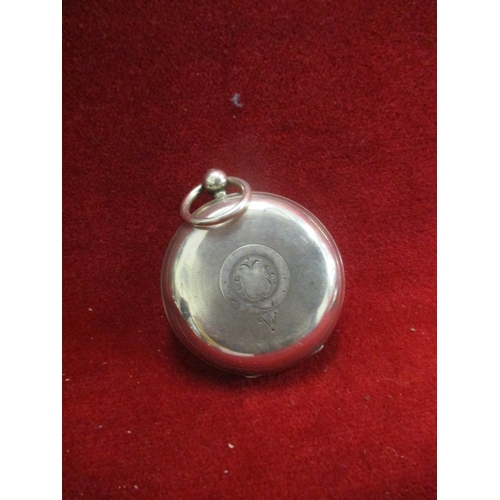 15 - WILLIAM EHRHARDT SILVER HALLMARKED POCKET WATCH SIGNED ON BACK PLATE LONDON 1892