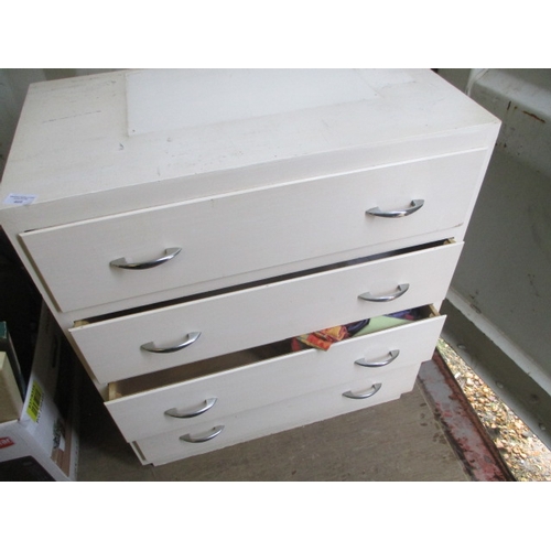 469 - WHITE PAINTED 4 DRAWER CHEST