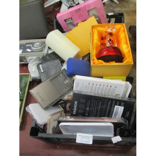 208A - MIXED BOX OF MAINLY PHONE CASES, NOVELTY MONKEY, JEWELLERY AND MORE