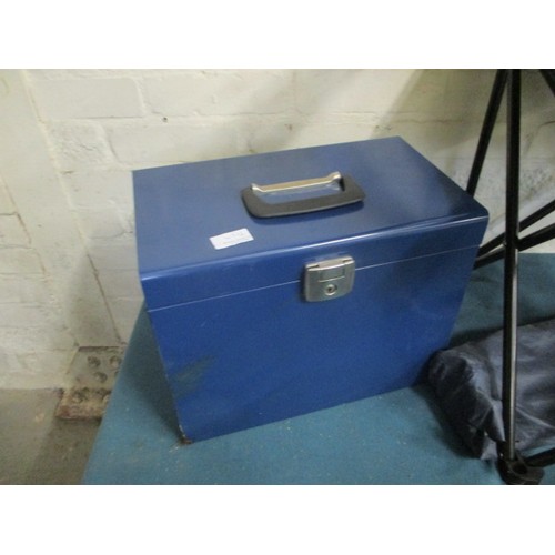 454 - PORTABLE METAL FILING BOX