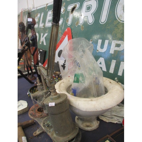 139 - MARINE TOILET FROM A SAILING YACHT MADE IN THE 1920S ALL THE BITS TO PUT IT TOGETHER