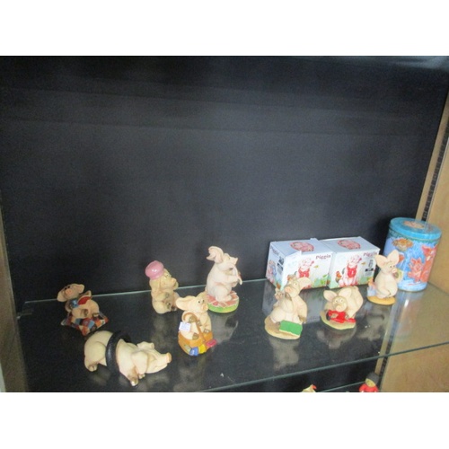 165 - SET OF 8 PIGGIN ORNAMENTS