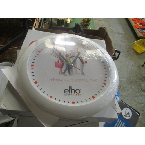 167 - 10 BOXED ELHO BEAUTIFUL LIVING CLOCKS