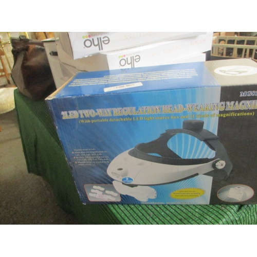 168 - BOXED 2LED TWO  WAY REGULATION HEAD WEARING MAGNIFIER