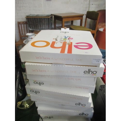 179 - 10 BOXED ELHO BEAUTIFUL LIVING CLOCKS