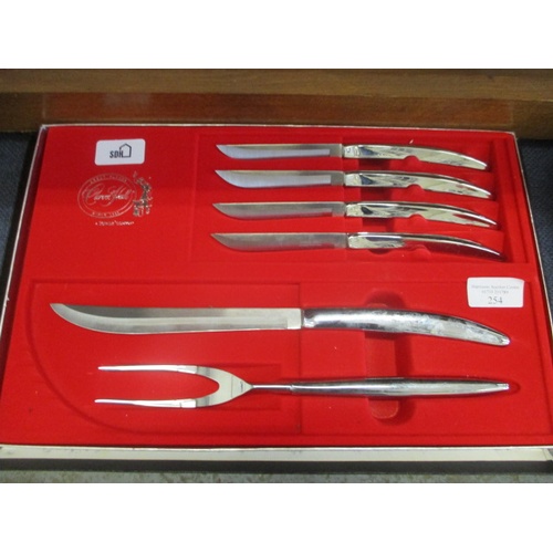 254 - BOXED CARVING SET