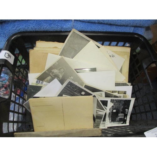 265 - BASKET OF VINTAGE BLACK AND WHITE PHOTOS