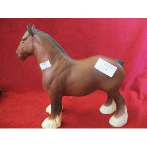 3 - BESWICK SUFFOLK COLT HORSE FIGURE MATT FINISH
