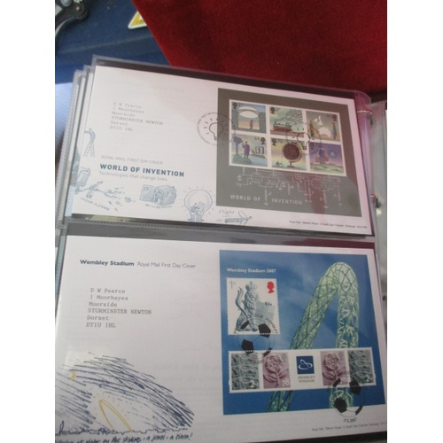 50 - A GOOD QUALITY COLLECTION OF APPROX 75 COINS AND MINI SHEETS OF FIRST DAY COVERS
