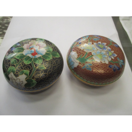 32 - 2 CLOISONNE PIN DISHES
