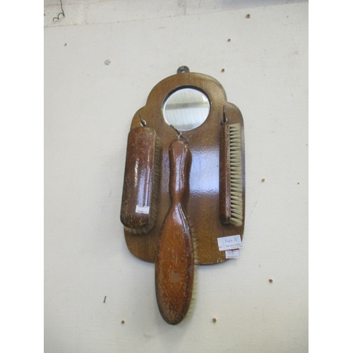 144A - VINTAGE CLOTHES BRUSH MIRROR SET