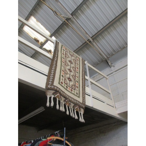 188A - CREAM AND BROWN CHINESE RUG