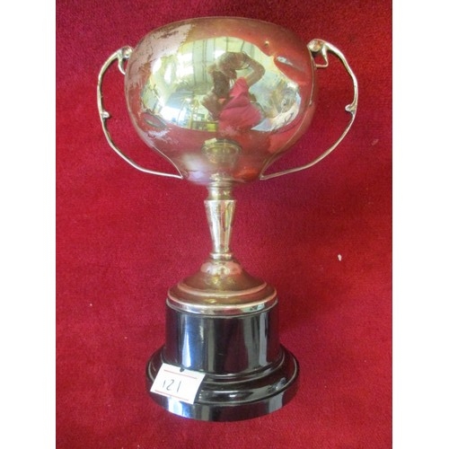 25 - A HALLMARKED 1950 SILVER AWARD TROPHY, NET WEIGHT 98G