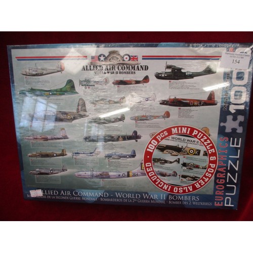 154 - ALLIED AIR COMMAND WWII BOMBERS PUZZLE, SEALED
