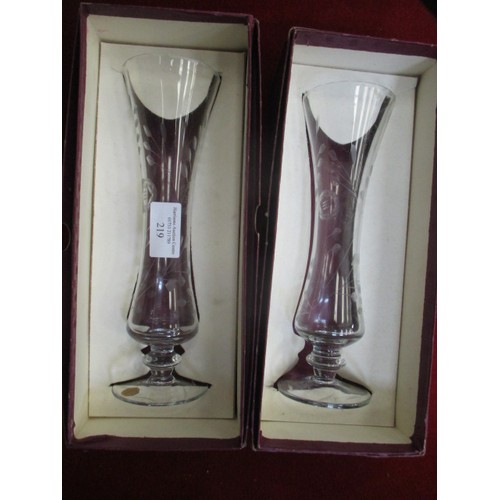 219 - PAIR OF VINTAGE VASES IN ORIGINAL BOXES