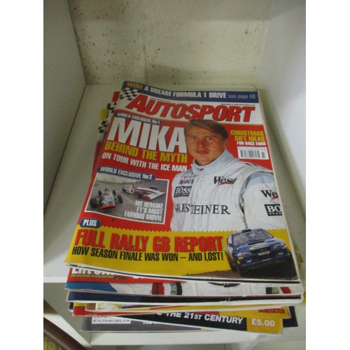 174B - LARGE QUANTITY OF MOTOR RACING BOOKS AND MAGAZINES -  RACING LINE,  MOTORSPORT, MORRIS LIGHT PICK UP... 