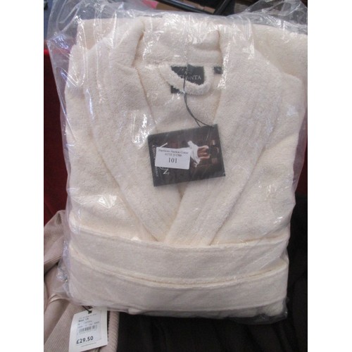 101 - SELECTION OF LADIES NEW AND TAGGED CLOTHES, DEBENHAMS SIZE 12,  M&S SIZE 14,  CREAM TOWELLING DRESSI... 