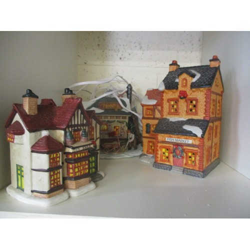 145A - QUANTITY OF BOXED CHRISTMAS DECORATIONS THE VILLAGE COLLECTIBLES AND OTHER