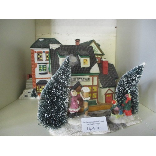 145A - QUANTITY OF BOXED CHRISTMAS DECORATIONS THE VILLAGE COLLECTIBLES AND OTHER