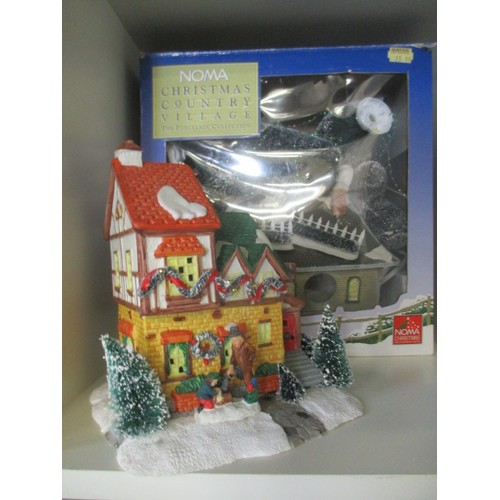 145A - QUANTITY OF BOXED CHRISTMAS DECORATIONS THE VILLAGE COLLECTIBLES AND OTHER