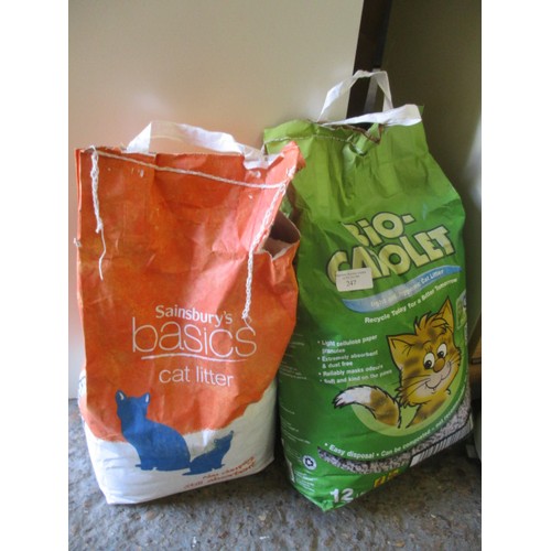 247 - BAG AND HALF OF CAT LITTER