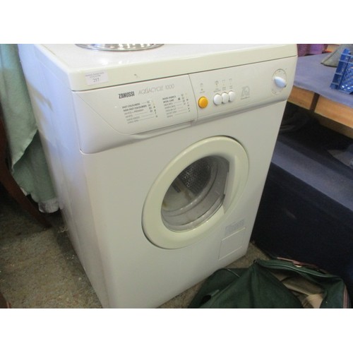 257 - ZANUSSI AQUACYCLE 1000 WASHING MACHINE WITH INSTRUCTION BOOKLET INCLUDED