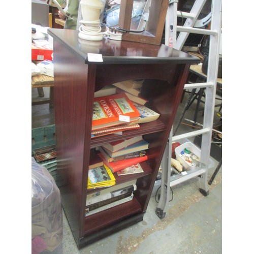 288 - DARK WOOD REPRODUCTION NARROW SHELVING UNIT