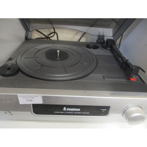 319 - STEEPLETONE TURNTABLE STEREO SOUND SYSTEM