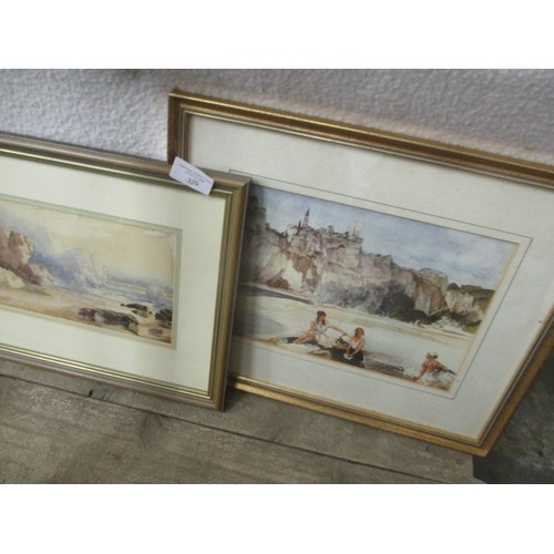 329 - 2 FRAMED AND GLAZED PRINTS OF WATER COLOURS